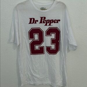 NEW-Mens Dr Pepper White Graphic T-Shirt-size XL